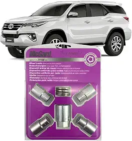 Fabricio Shop Car - Trava Parafuso Antifurto Porca de Rodas Original Corolla Hilux SW4 Rav4 Yaris 21MM M12 X 1,5MM Ao Cromado 5 Peas