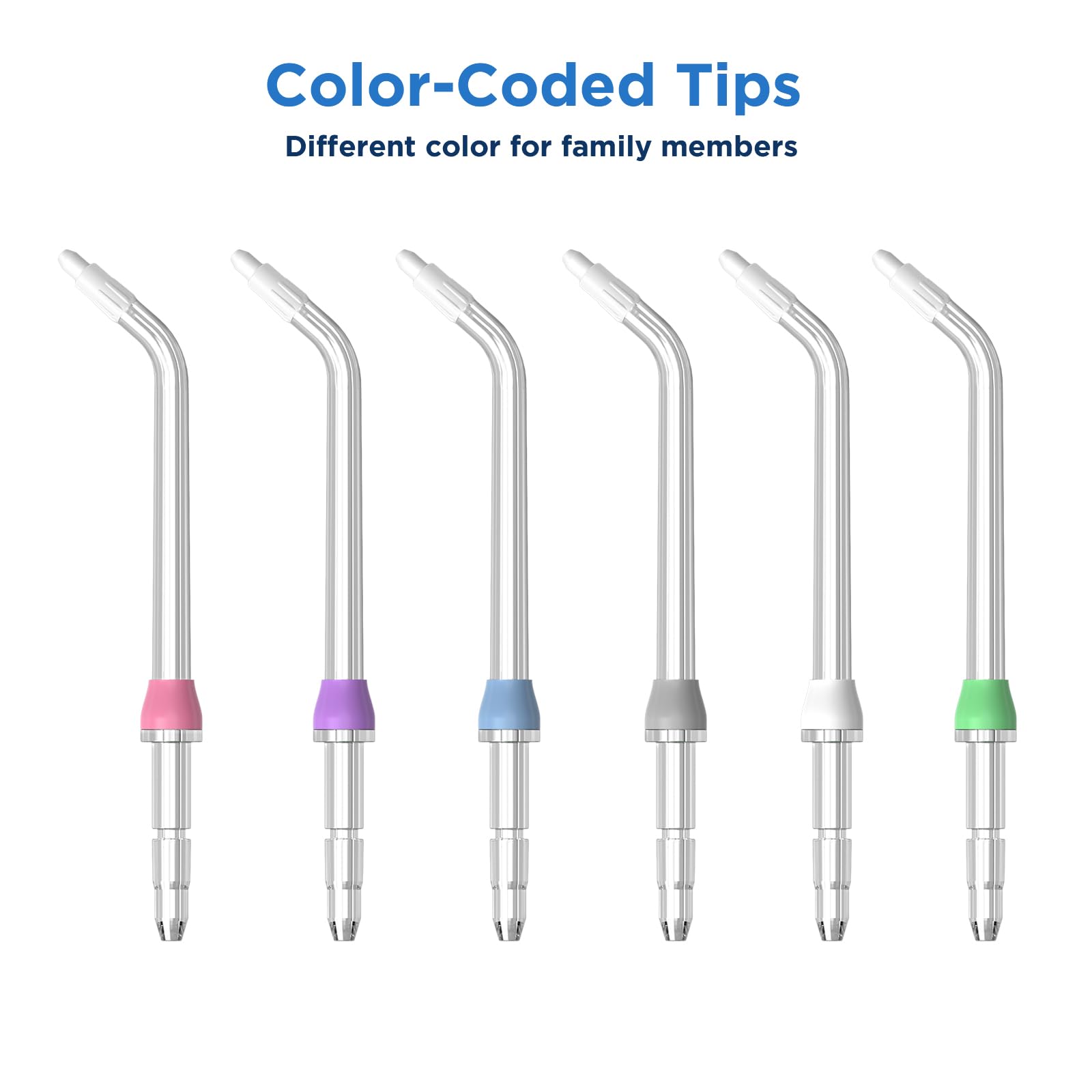 Ersatzköpfe für Waterpik Water Flosser (6 kieferorthopädische Spitzen)
