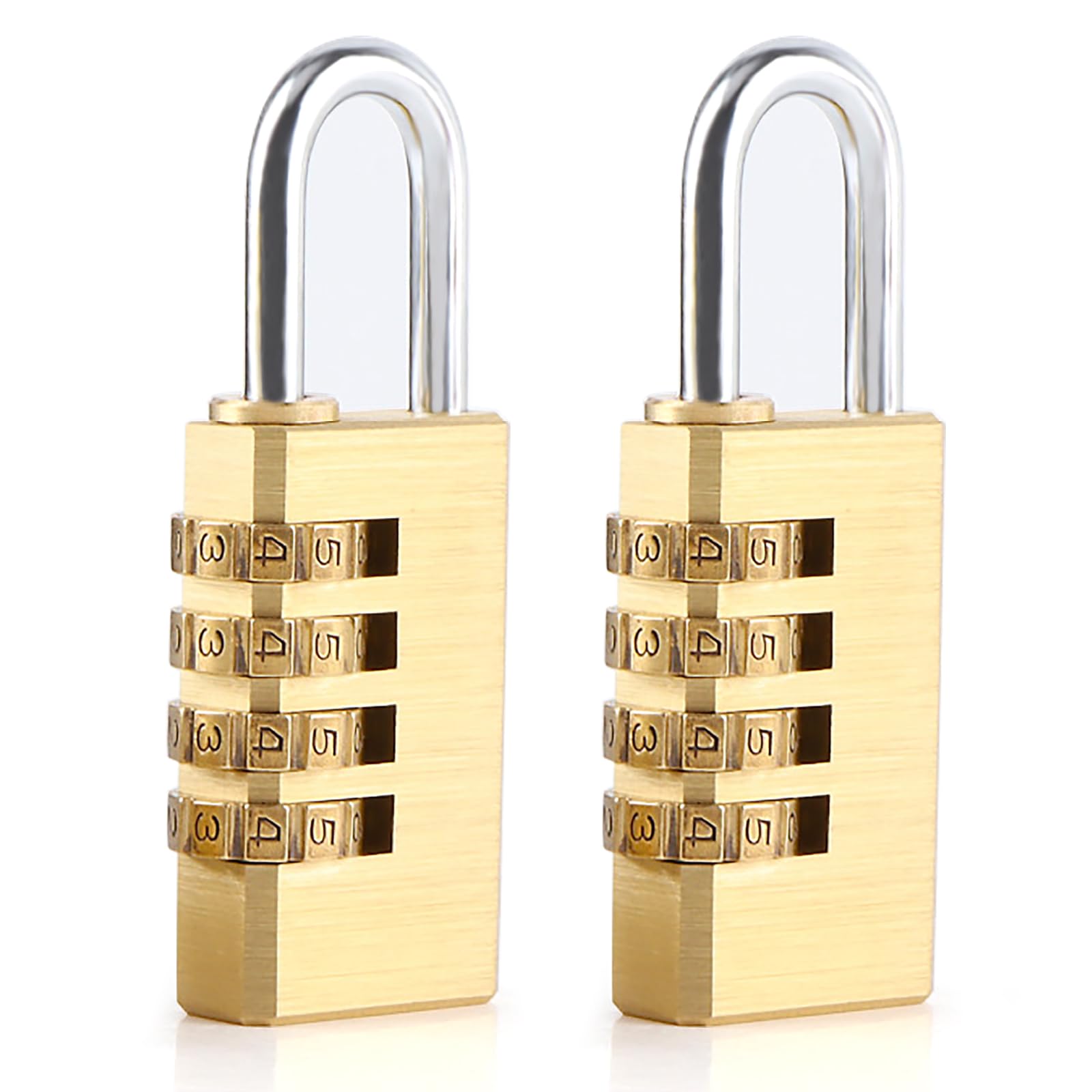 Lot De 4 Cadenas à Code Rétro - Antivol 3 Chiffres Sans Clé Pour Valise, Casier, Sac Ou Tiroir
