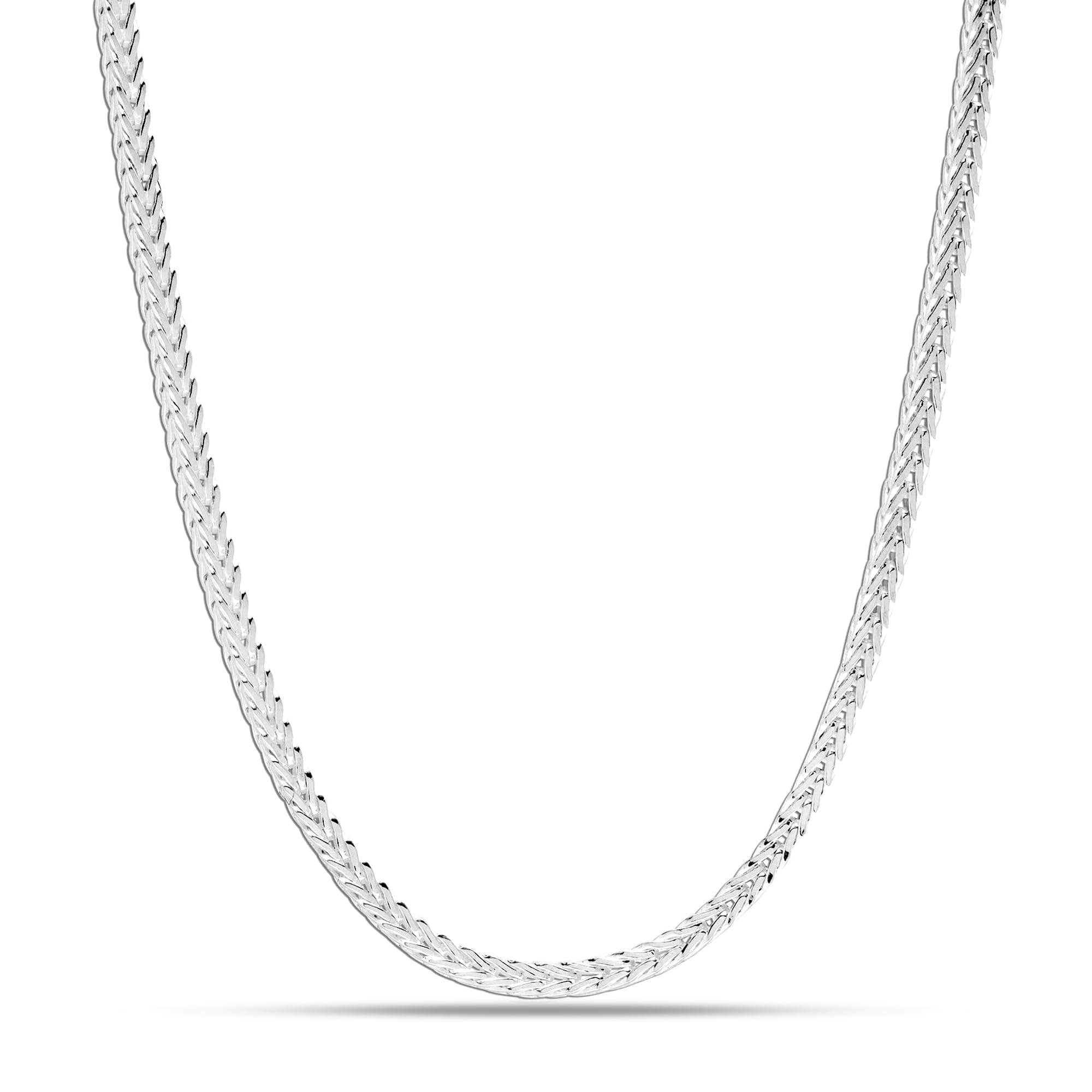 truesilver acpl Men's Sterling-Silver Italian Jewelry 2 MM Fox-Tail Rope Chain Necklace (20, 24 Inches)-picture-29