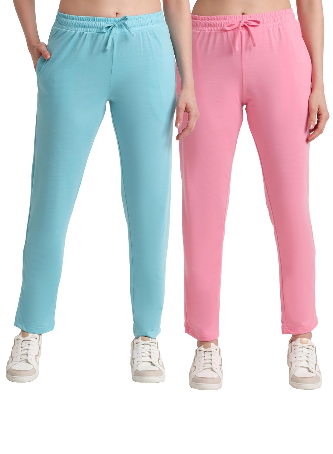 t t Women Regular Fit Poly Jersey Solid Trackpant Pack of 2-picture-46