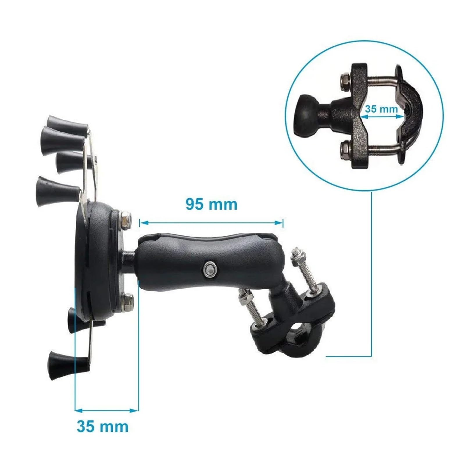 Supporto for manubrio moto for bici Supporto for smartphone cellulare compatibile con iPhone 11 8 7 Compatibile con supporti for telefono xiaomi mi 9 mix