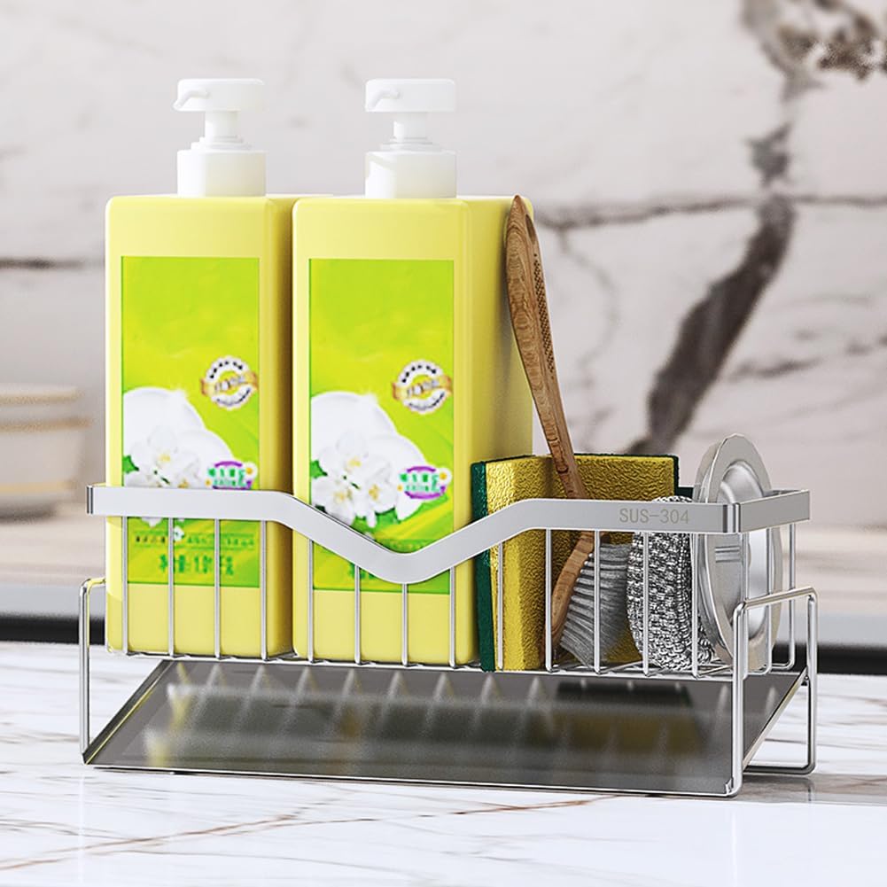 Stainless Steel Kitchen Countertop Organizer for Cleaning Tools