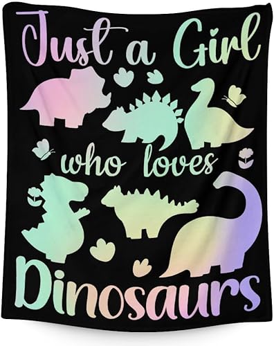 Miniatura 7 de Manta de dinosaurio personalizada con nombre, 30 x 40 pulgadas, bonita manta para adultos y niños, mantas de felpa suave arcoíris para sofá y viajes