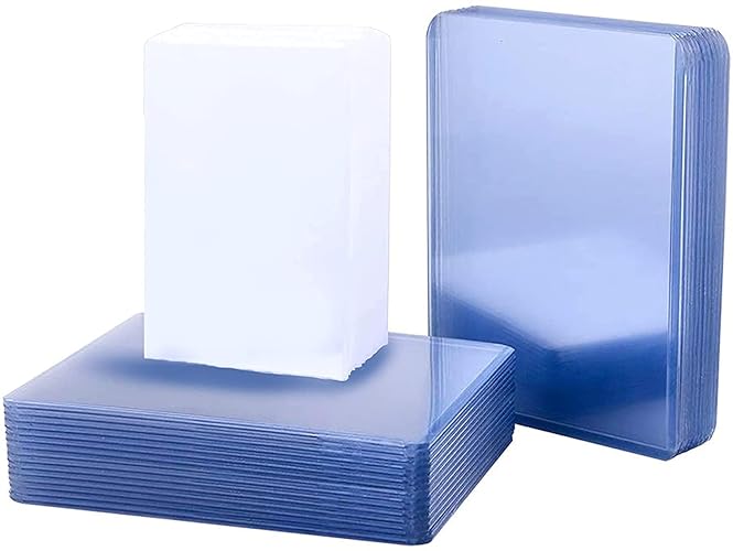 Toploaders Consist 50 Hard Plastic Card Protectors + 100 Clear Soft Sleeves for Baseball Game Sports Collectible Trading Card