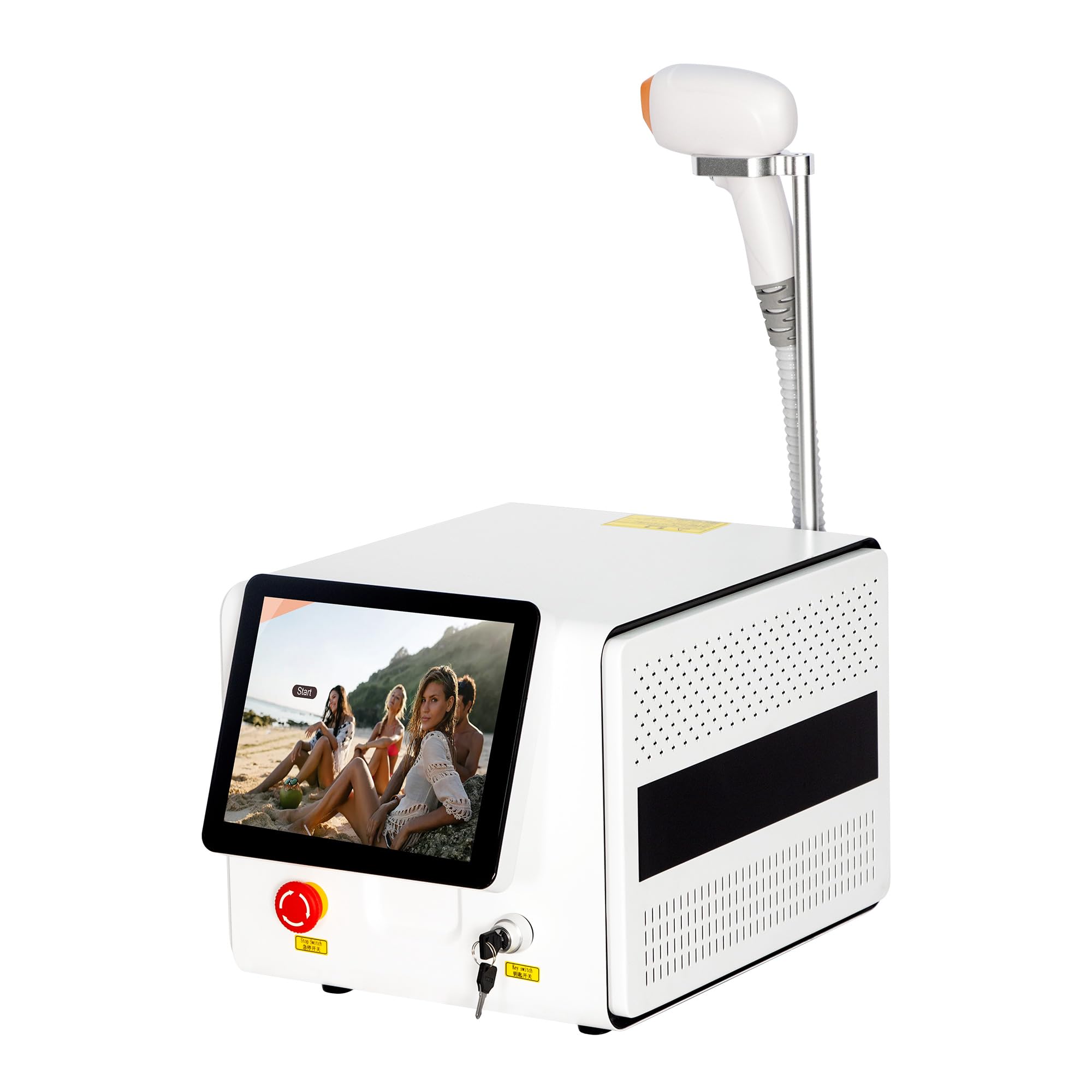 10 Bars, Depilatore Laser 808nm Professionale per Uso Domestico con Tecnologia Ice Cooling - Rimozione Permanente dei Peli, Indolore, 755nm+808nm+1064nm, per Viso, Corpo