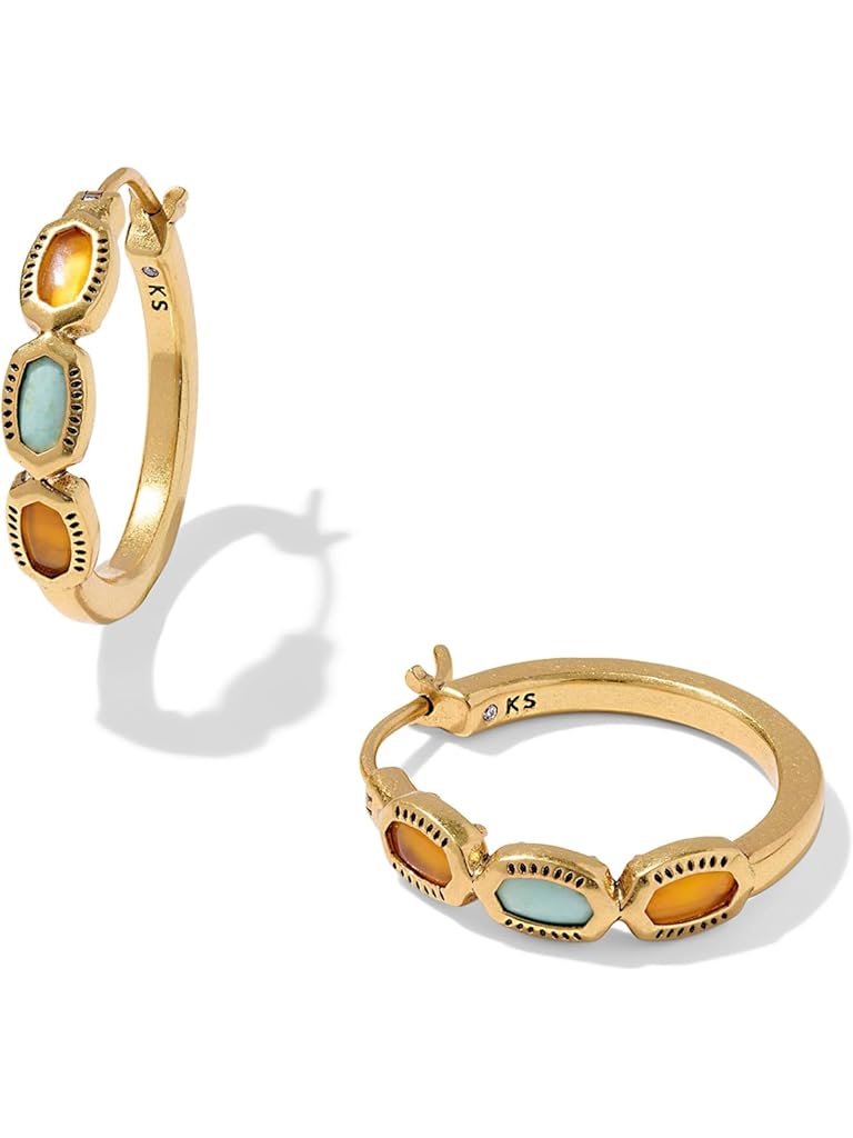 Gold Kendra Scott Mini Elisa Hoop Earrings
