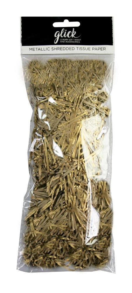 Glick 30g Shredded Tissue Paper Gold, for use in Gift Wrapping and Other Arts and Crafts Shredded Tissue Paper Gold (TPS06)