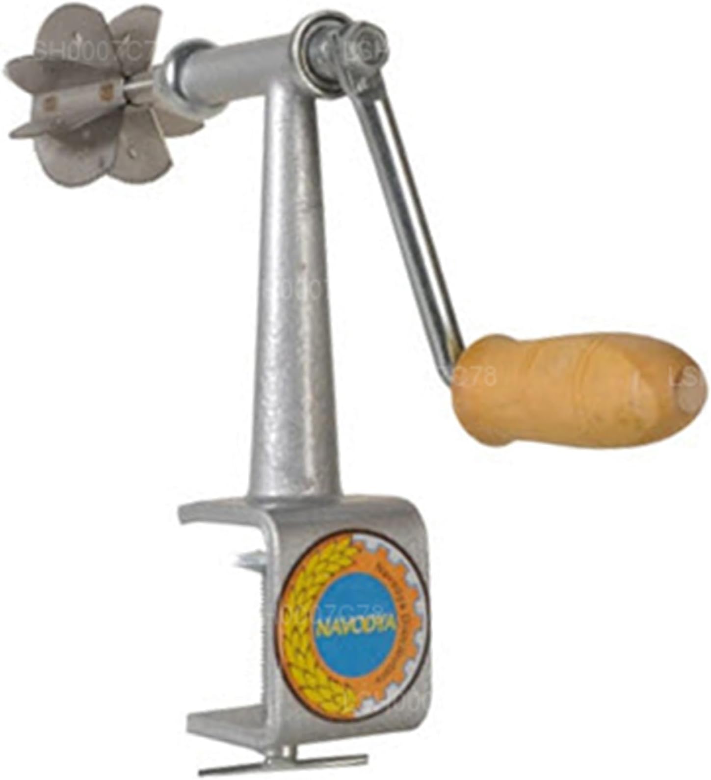 ND-A18 Stainless Steel Coconut Grater (Silver, Table Mount, Hand Operated)