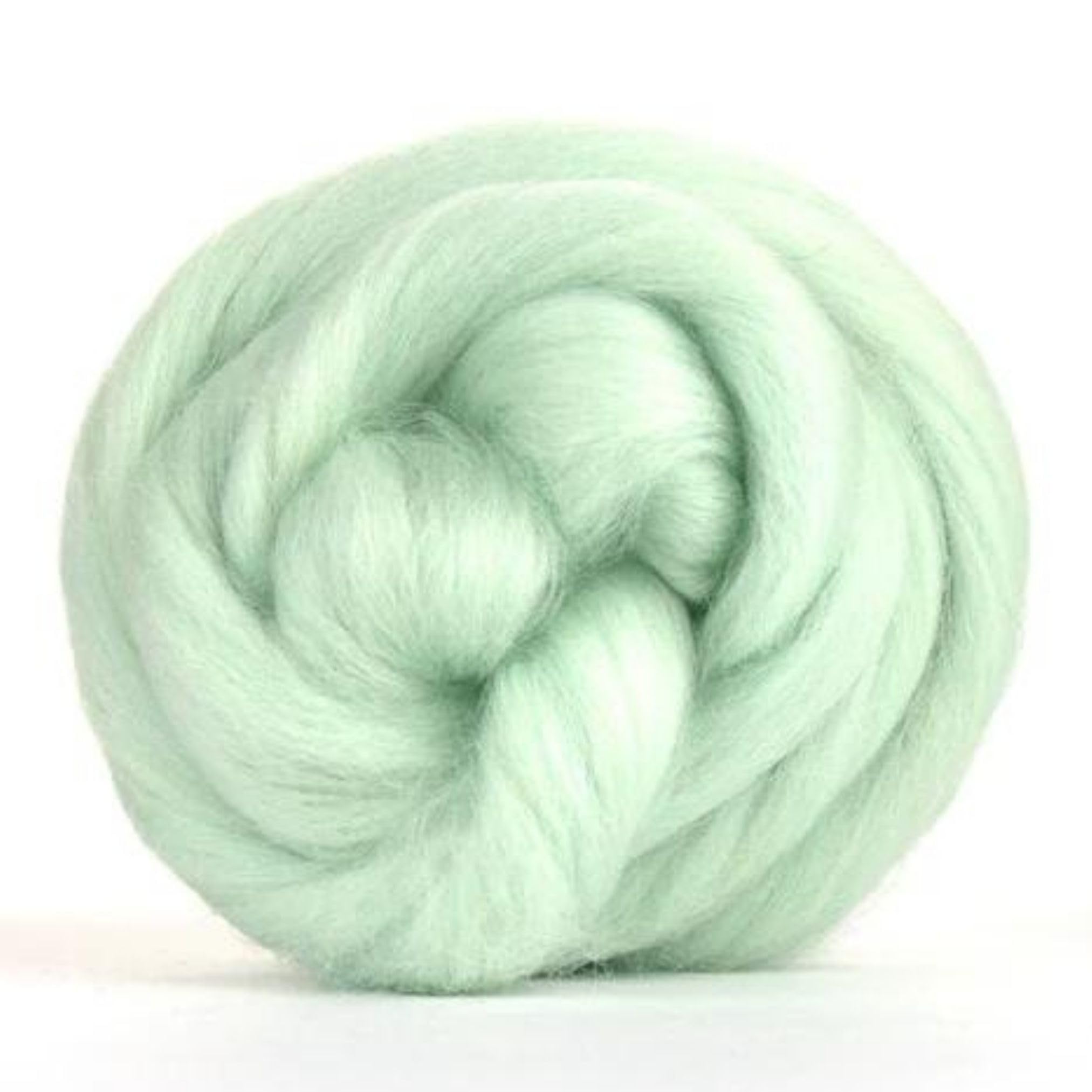 Revolution Fibers Dyed Corriedale Wool | 8 Ounces of Premium Combed Wool Top | 26 Micron, 100% Pure Corriedale Wool Roving, Ethically Sourced (Peppermint Green)