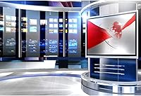 Vista 1 de OERJU Programa de estación de TV de 5 x 3 pies, estudio de grabación, fotografía, fondo de red, informe de noticias, sala de radiodifusión, telón