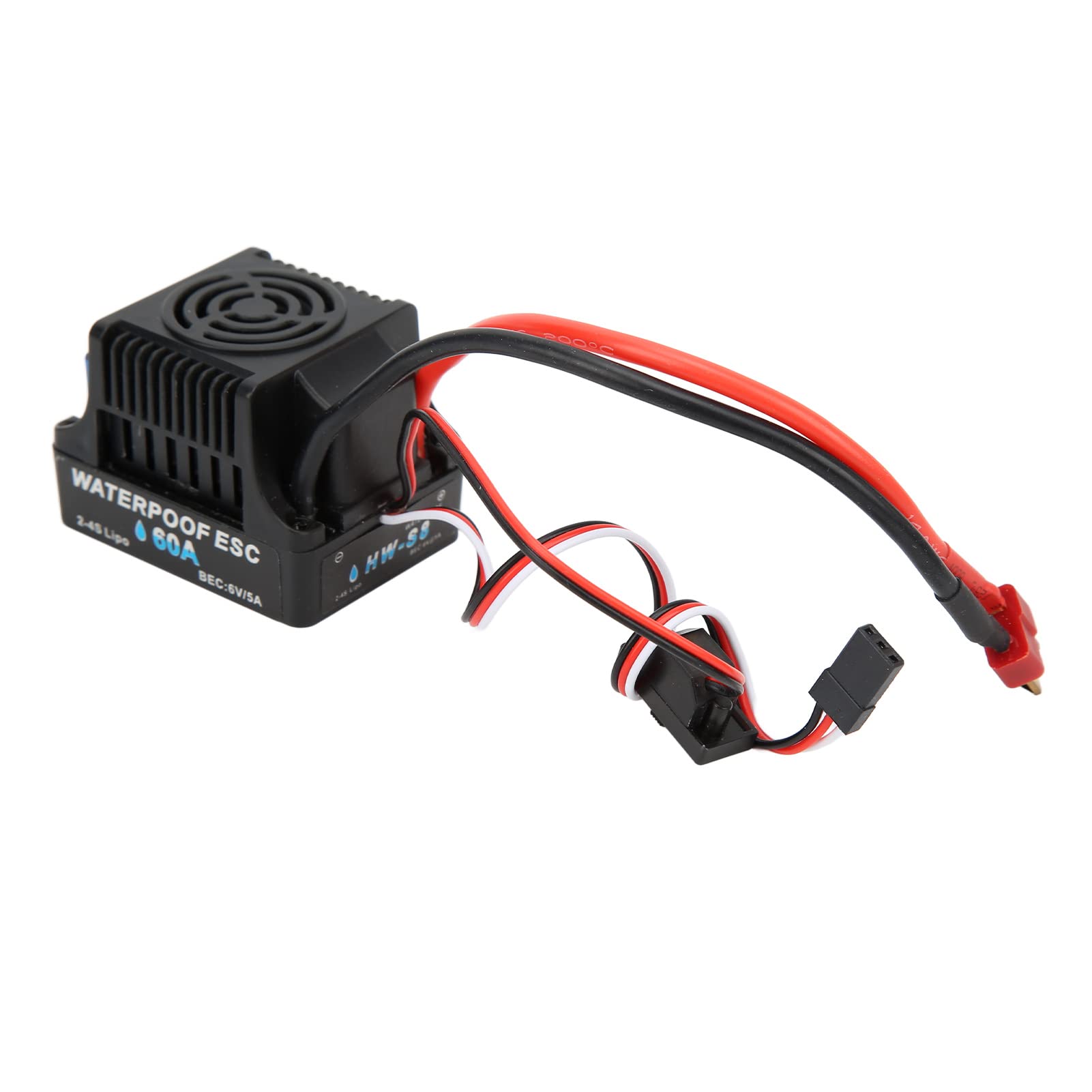 Motor sin escobillas impermeable de 3650-2300 KV con controlador de velocidad electrónico de 60 A, kit de motor sin escobillas y controlador para coche RC 1/8 y 1/10, incluye