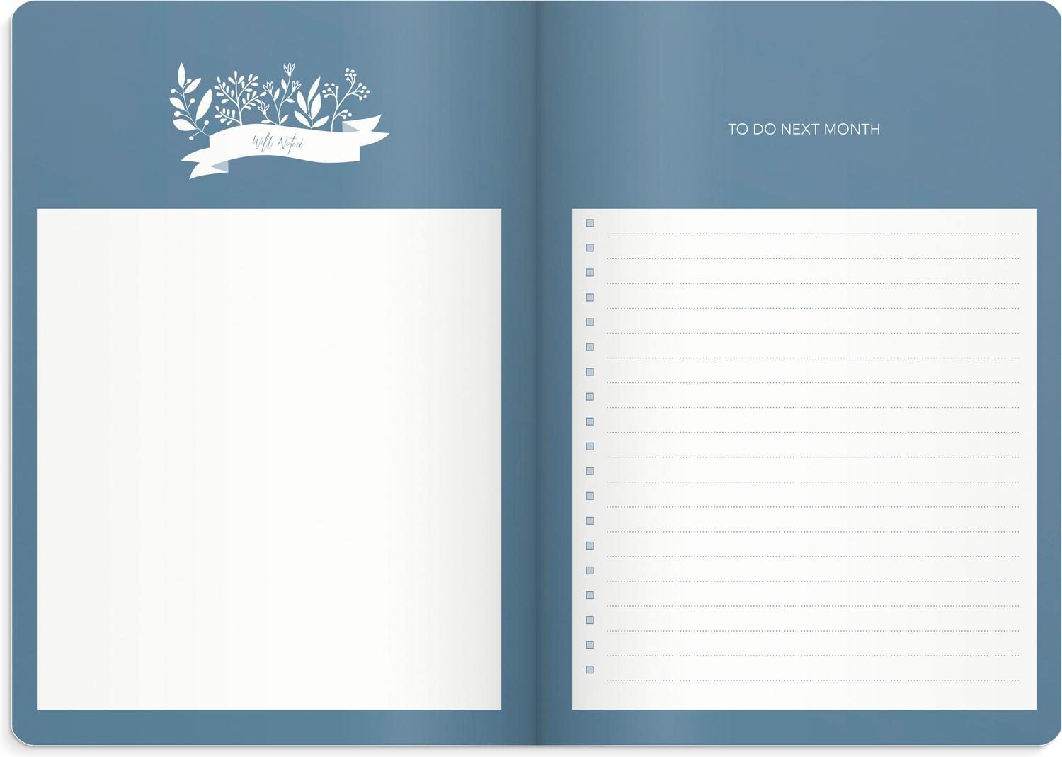 Burde Week Planner undated blue: Terminplaner Undatiert