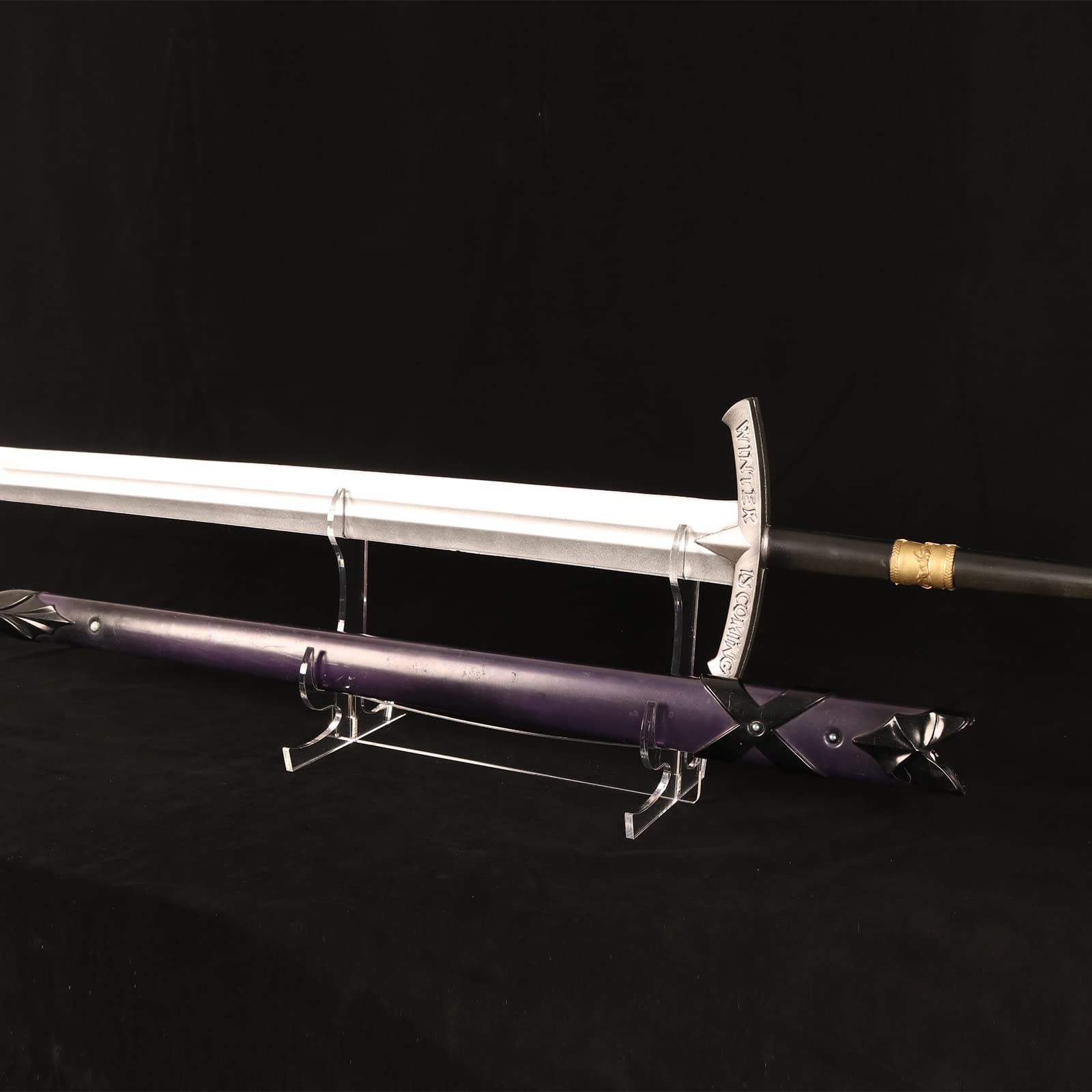 WANLIAN Soporte de Espada Samurai Acrílico de Dos Capas, Gancho de Exhibición para Todas Las Espadas (Transparente)