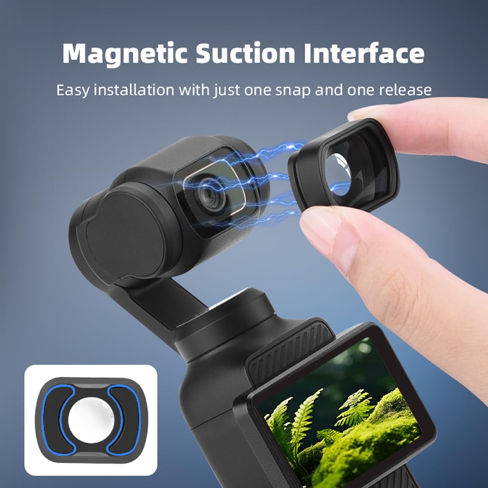 Obiettivo Macro Magnetico Per Osmo Pocket 3 | Filtro HD 10x Con Distanza 2-2,5 Cm – Vetro Ottico Antigraffio E Oleofobico