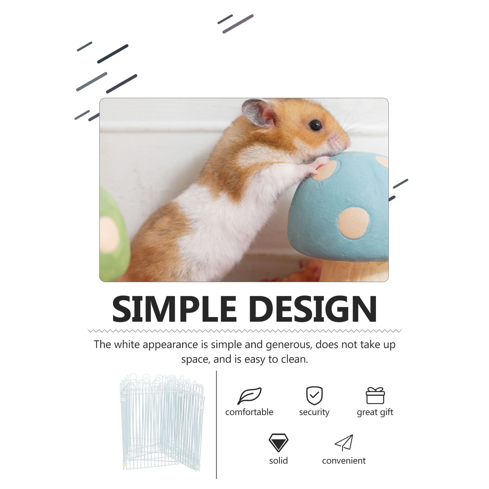 Kleintierzaun Teiliges aus Sicherem Eisen und Kunststoff Einfacher Aufbau Vielseitig für Hamster Eichhörnchen Reptilien als Spiel und Ruhegehege für Kleine Haustiere