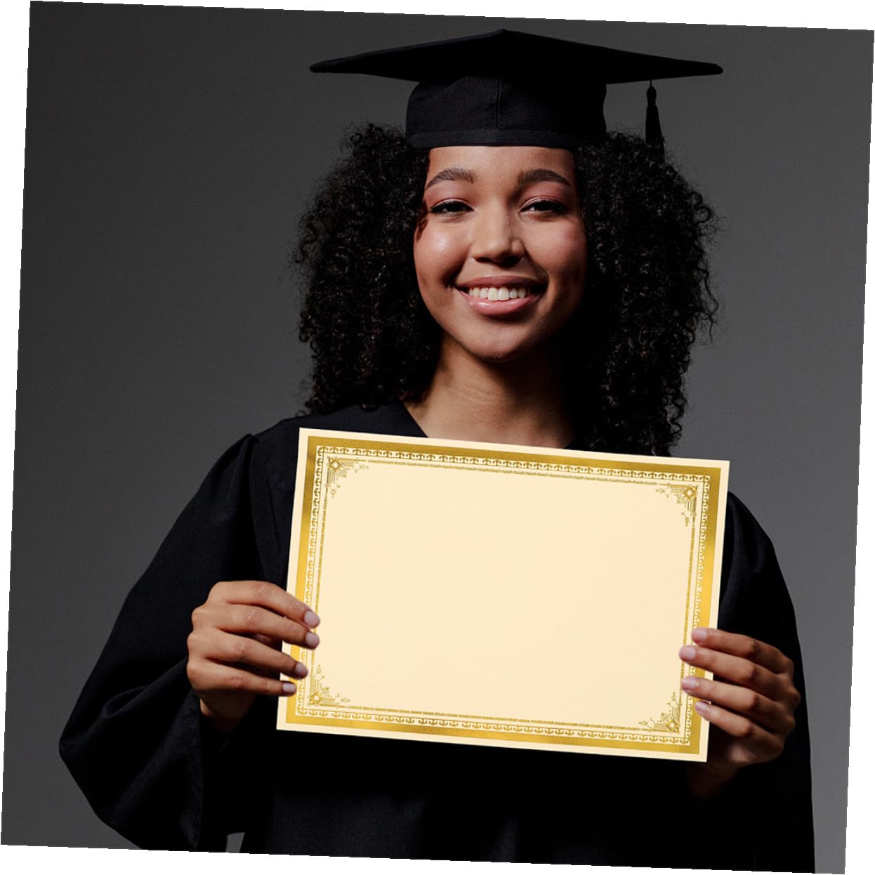 FRCOLOR 35 Stück Teiliges Zertifikatpapier Blanko Urkundenpapier mit Goldener Prägung Bedruckbar und Handbeschreibbar Hochwertiges Geschenkpapier für Auszeichnungen Schule und Büro