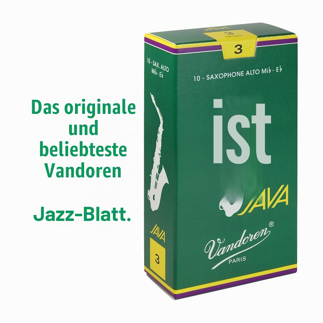 Vandoren SR263 Java Alt Saxophon Blätter - 10 Einheiten