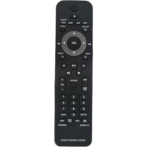 New Replacement Remote Control fit for Philips Home Theater System HTD3200 HTS2200 HTS2500 HTS2511 HTS3019 HTS3020 HTS3201 HTS3269 HTS3270 HTS3277 HTS3373 HTS3376 HTS3377 HTS3510 HTS3520 HTS3530
