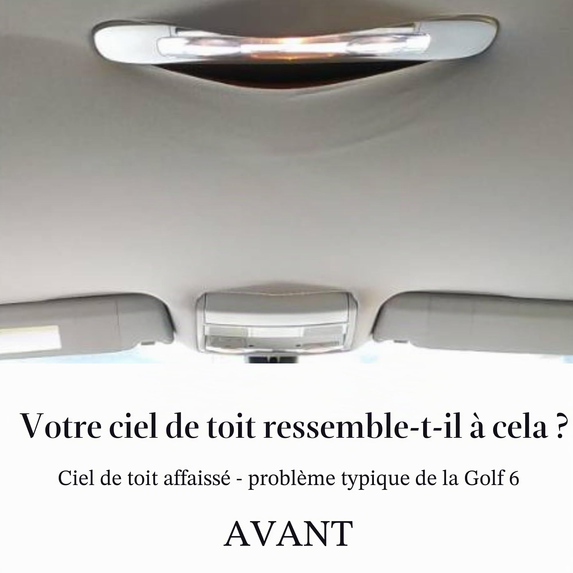 CASPORT Ciel de Toit Qui se decole pour vw Golf MK5 Garniture de Voiture Kit de Reparation de Toit (Gris Gaufré, Golf5 2003-2008 Avant)