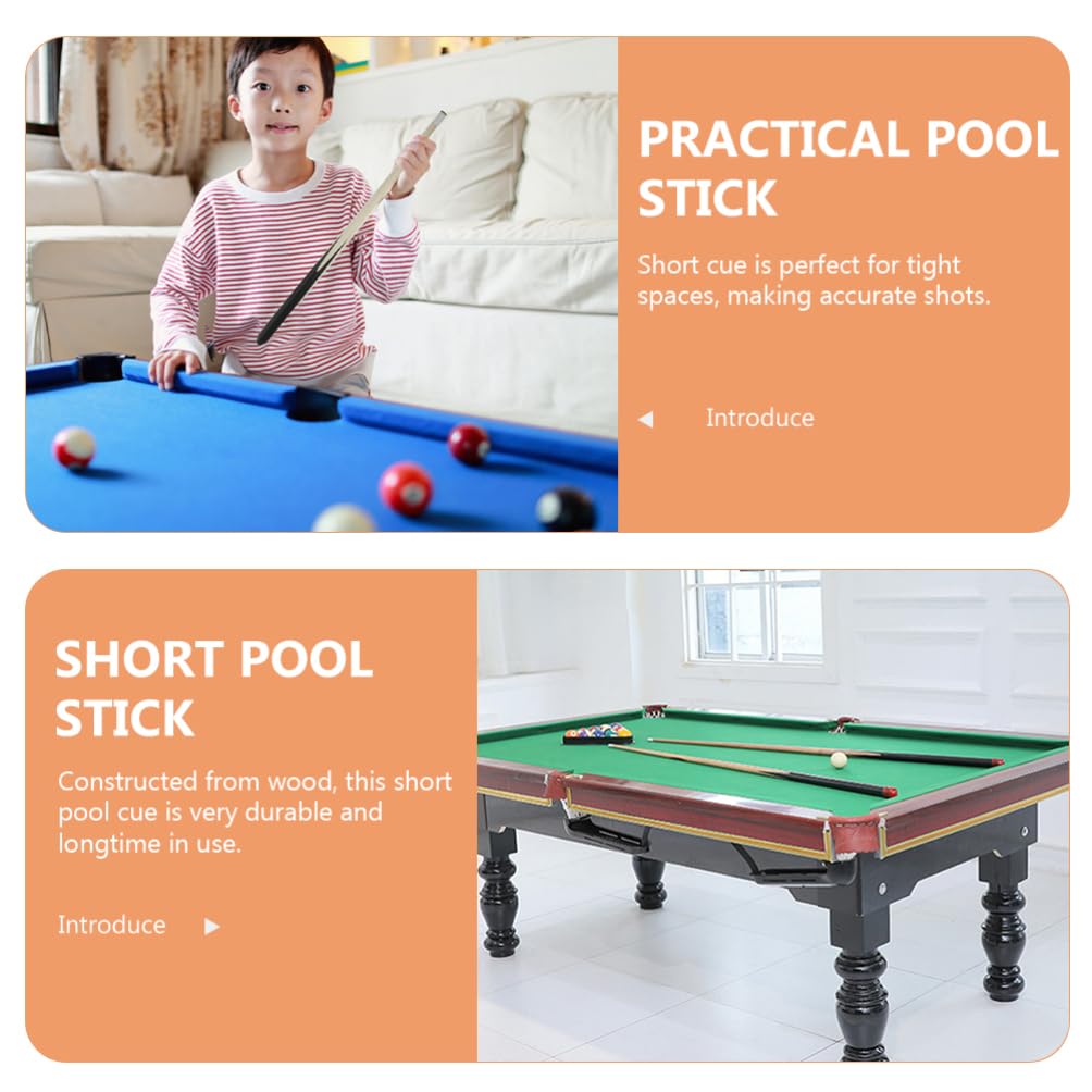 Totority Reusable Pool Cue Stick Short Cue Pool Billiard for Boys and Girls Learning Billiards
