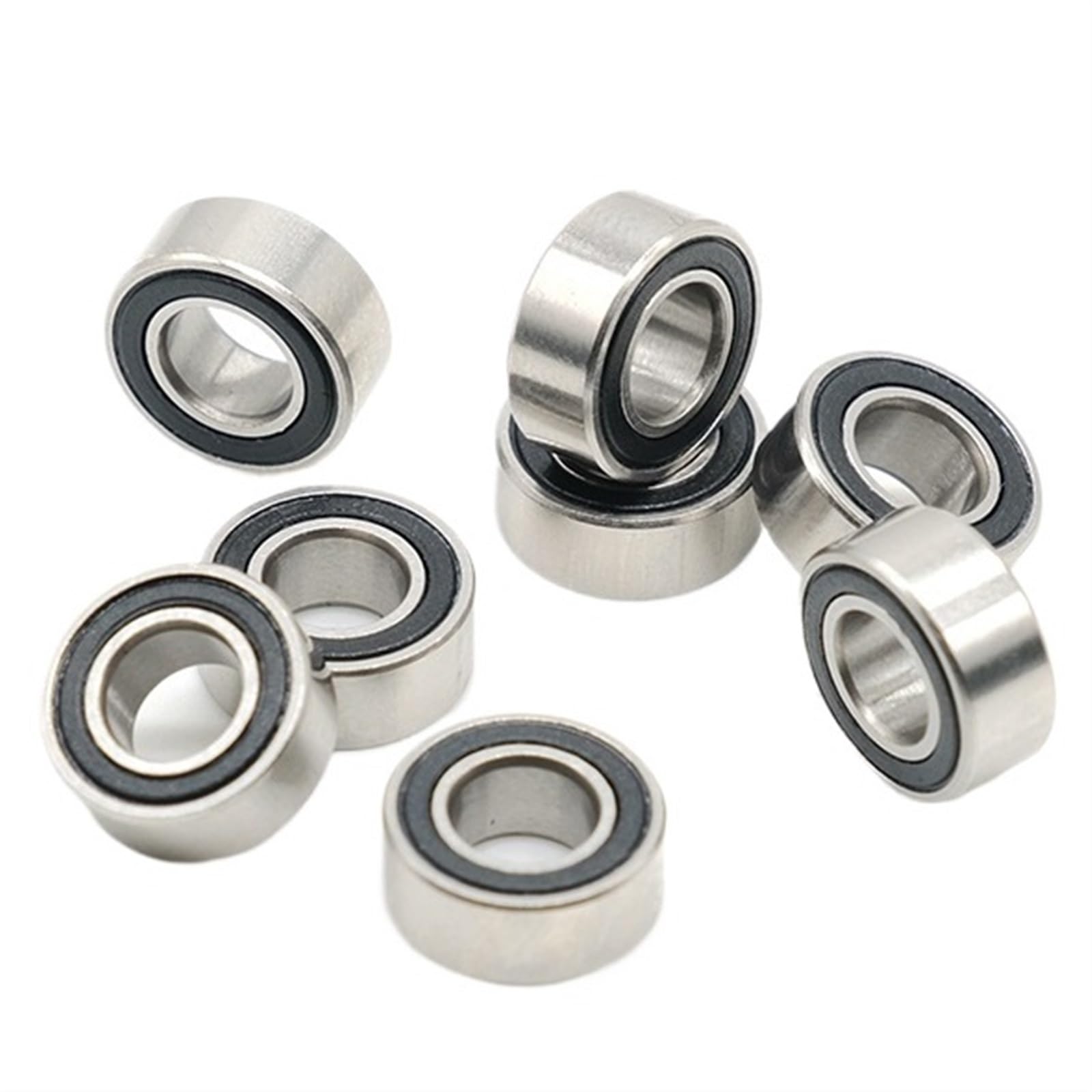 Roulement à billes à gorge profonde en acier chromé Roulement MR116RS 10 pièces 6x11x4 mm ABEC-7 Hobby électrique RC voiture camion MR116 RS 2RS roulements à billes MR116-2RS noir scellé