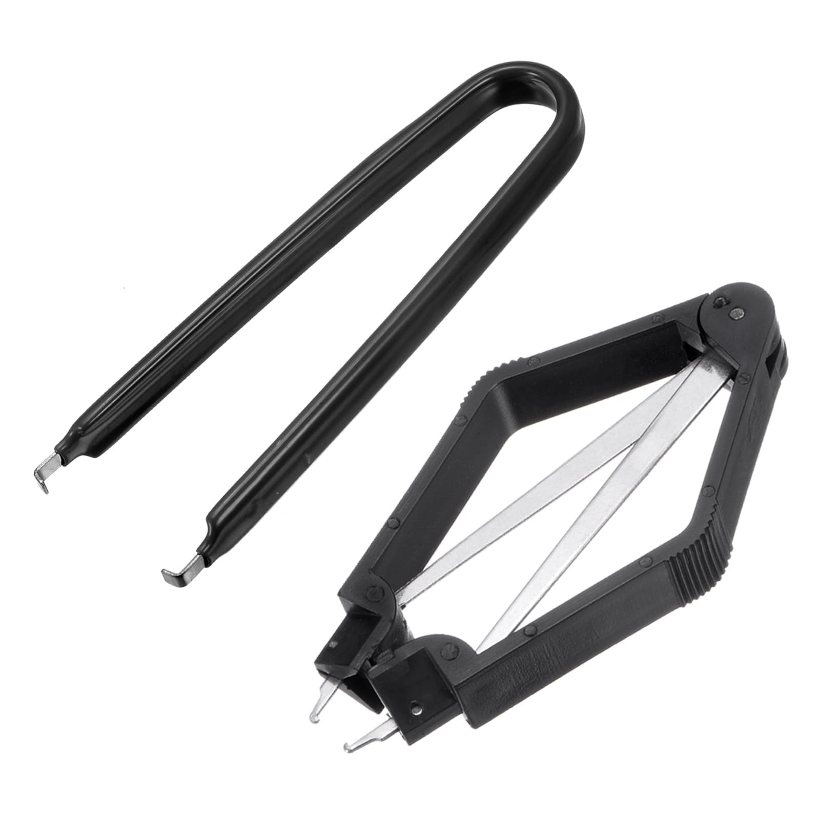 QUARKZMAN Estrattore di Chip Ic 100 Mm in Acciaio Inossidabile con Estrattore per Interruttore Chip Ic a Forma di U Nero per Scheda Madre Componente, 2pz