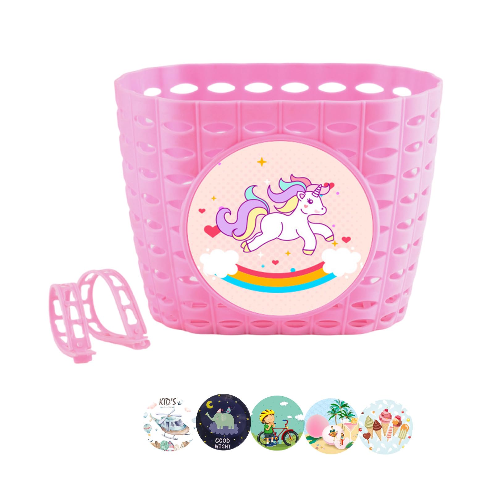 Kids Bike Basket for Boy Girl Front Bicylcles Handlebars Waterproof with Fastens Strap Teen Small Bike Front Handlebars