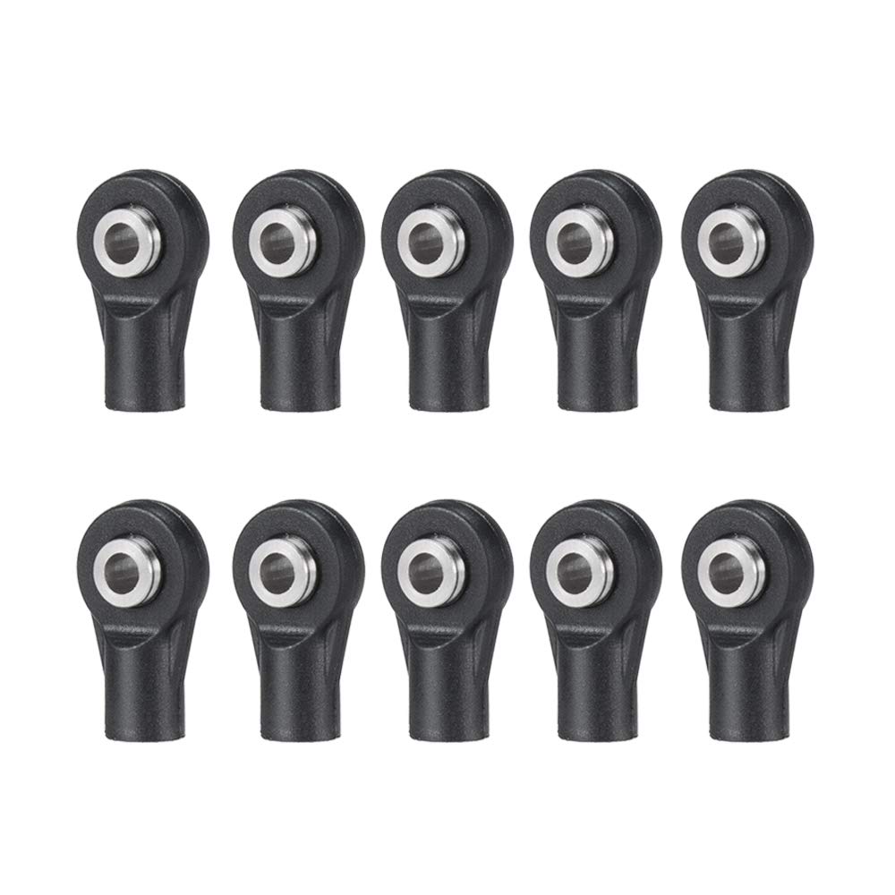 QUE-T 10pcs M3 Plastic Ball Head Link Rod Ends Joint Linkage for 1/10 RC Axial SCX10 Crawler Car (C)