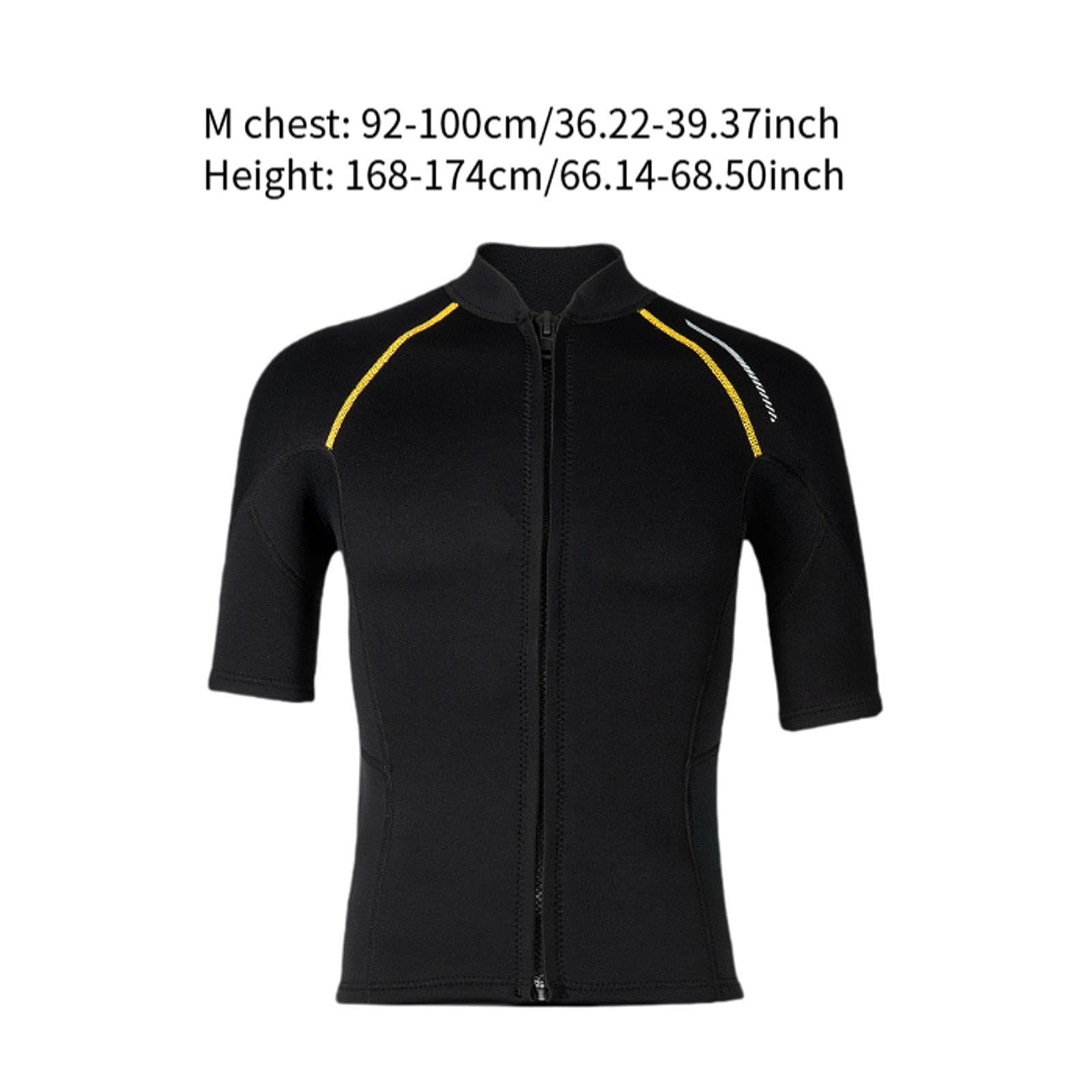 Top de Combinaison de Zip Avant pour Hommes pour Sports Nautiques, Veste en Néoprène de 1,5 Mm
