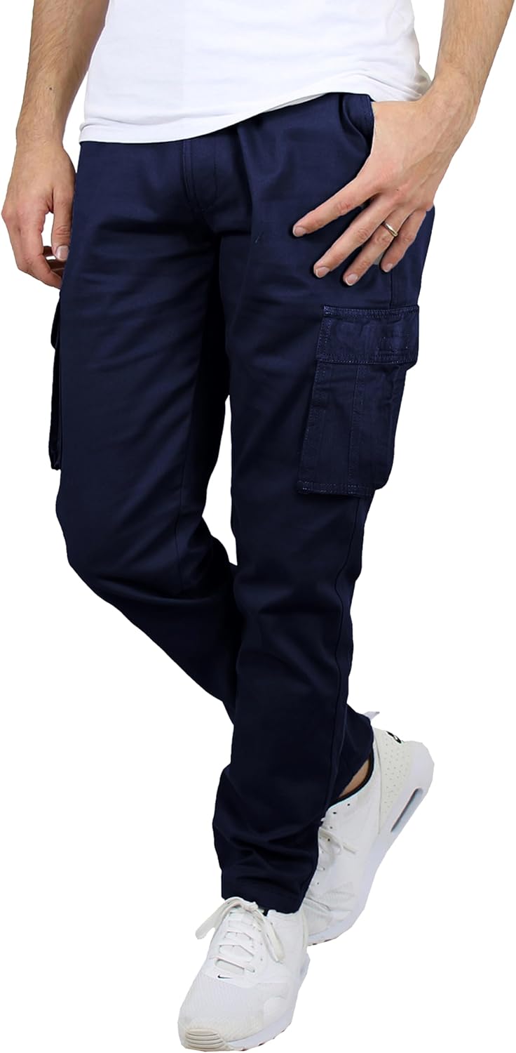 Cargo Pants for Men 3-Pack Flex Stretch Utility Trousers Durable Work Outdoor Wear Mens Cargo Pants 31 Inch Inseam