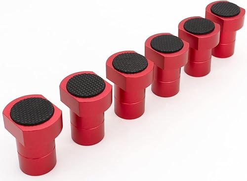 Miniatura 4 de Perros de banco de aluminio rojo de 0.79 pulgadas (0.787 in) para agujeros de banco de trabajo, accesorio de abrazaderas resistentes para