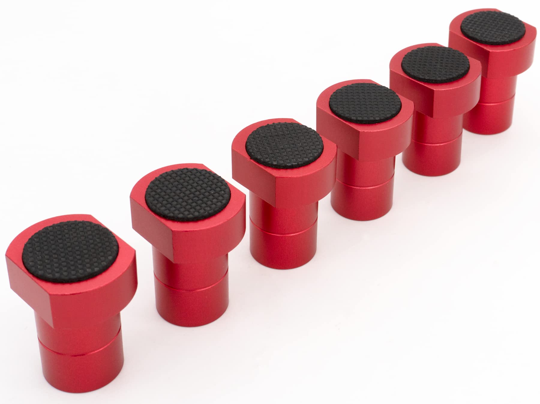 12 Ganci Per Panca In Lega Di Alluminio Per Lavorazione Legno - Morsetti Per Banchi Da Lavoro Con Foro 20 Mm, Rosso, Antiscivolo E Precise Per Falegnameria