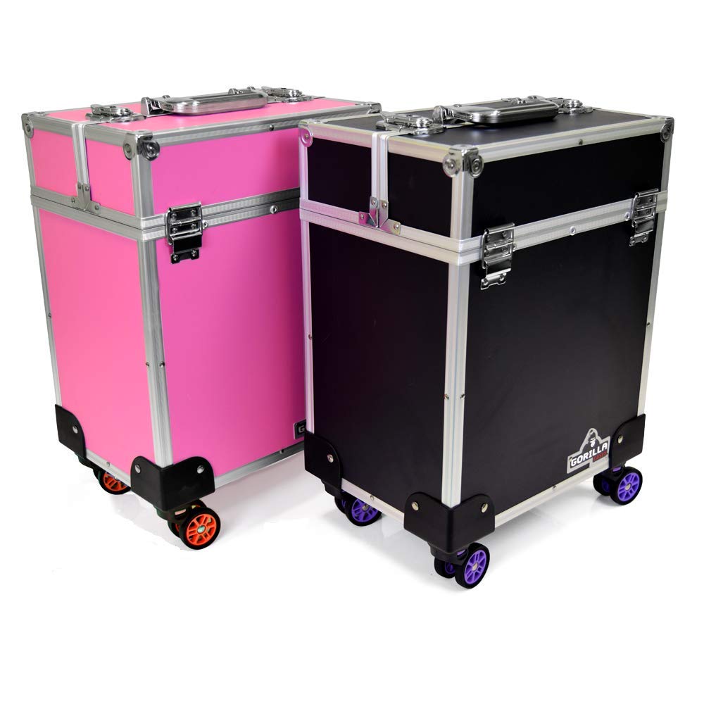 Gorilla GC-340B Trolley Cat Dog Pet Grooming Equipment Pull-Along Carry Case (Black) Equestrian Cleaning Box