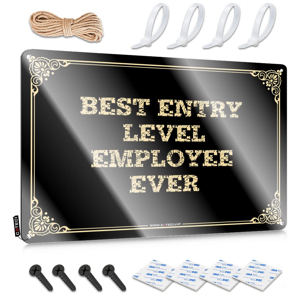 Best Entry Level Employee Ever The Room Decorations Tailgating Hanging | Trendy Funny Sign Soft Bath Vintage Metal Wall Decor(30X40CM)