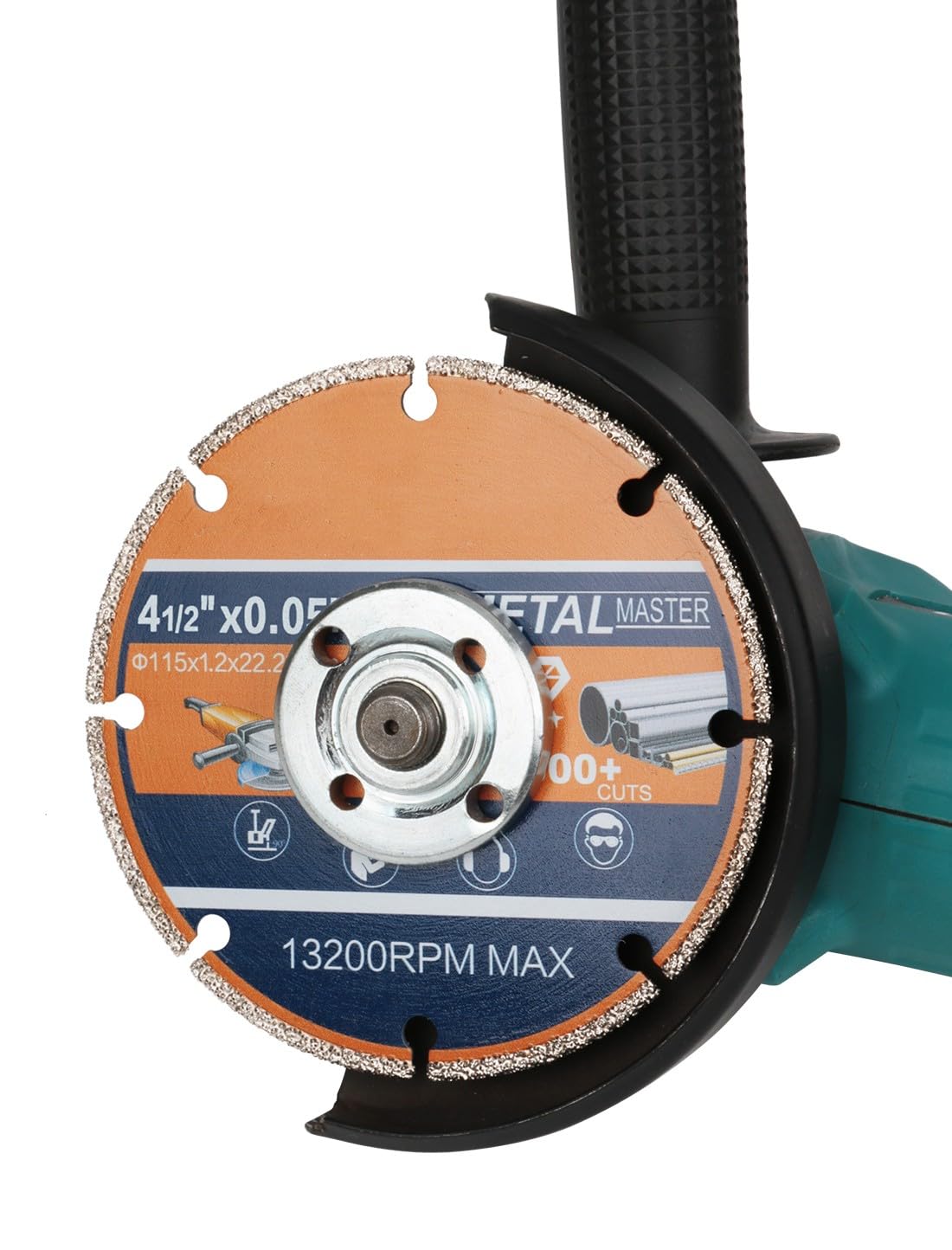 LYVQZPWLRDiamentowa płyta cięcia, 1 szt. Tarcza tnąca do piły tarczowej do cięcia metalu, diamentowa, lutowana próżniowo, 75 mm/115 mm, tarcza tnąca do prętów zbrojeniowych, stal, żelazo, 5000+ cięć,