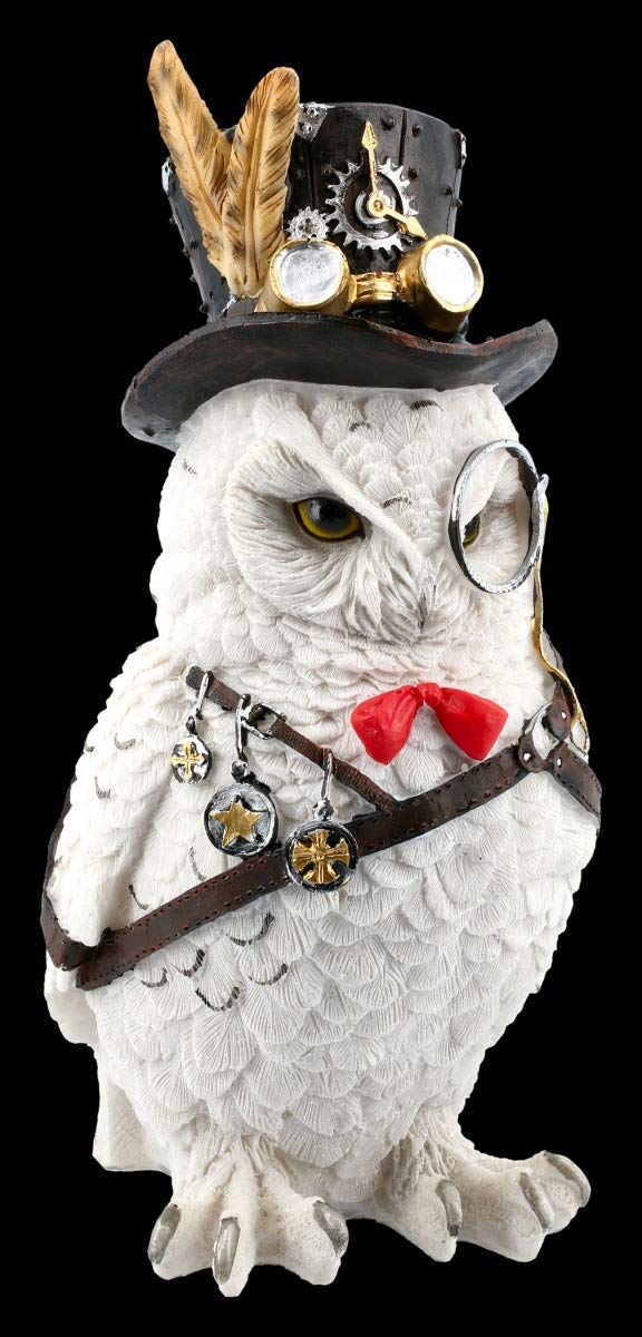 Figuren shop gmbh Búhos Fantasy Carácter Animal - Steampunk Cogsmiths Búho Graciosos Figura Decorativa, Artículo Decorativo, Wohn-Deko, H 23,5 CM