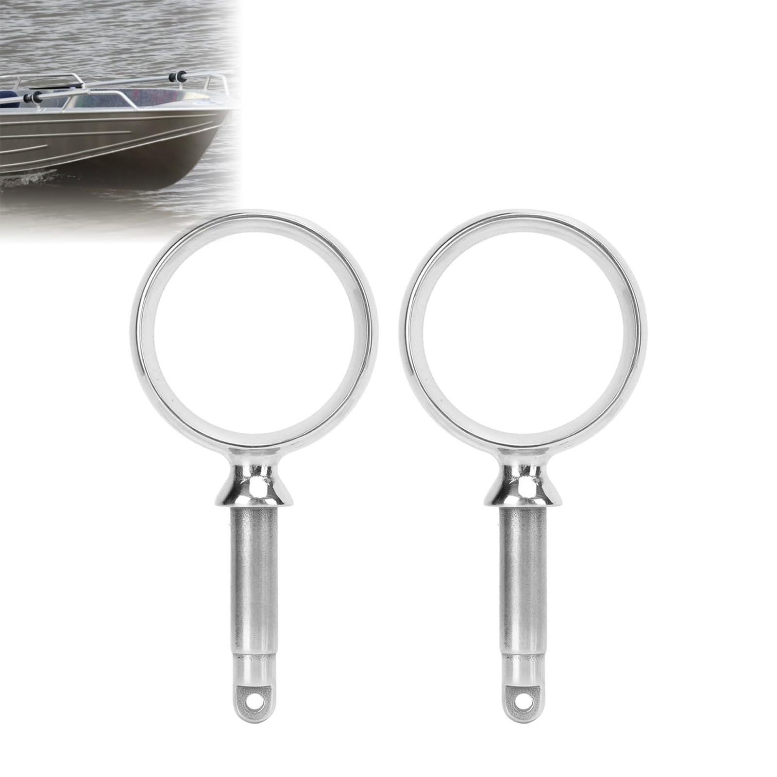 1 Paio di Scalmi Per Barche in Acciaio Inossidabile, Staffe Per Pagaia Per Scalmi a Montaggio Laterale con Attacco Laterale da 2 Pollici ID Staffe Per Pagaia Per Scalmi con Finitura a Specchio Per Pag