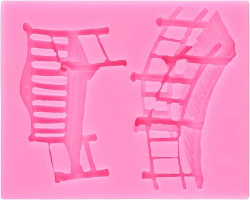 Miniatura 5 de Moldes de silicona para fondant de banco de puente, para decoración de tartas, decoración de cupcakes, pasta de goma de caramelo de chocolate,