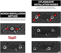 Vista 5 de NOBUHIRO Montura de luz con desplazamiento de aleación de aluminio metálico, montura táctica para linterna de la serie M300 M600, adecuada para riel