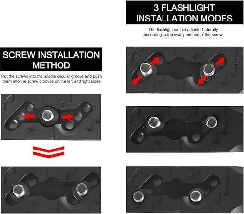 Miniatura 4 de NOBUHIRO Soporte de luz compensada de aleación de aluminio de metal, serie M300 M600 linterna táctica extensión de luz de montaje desplazado,