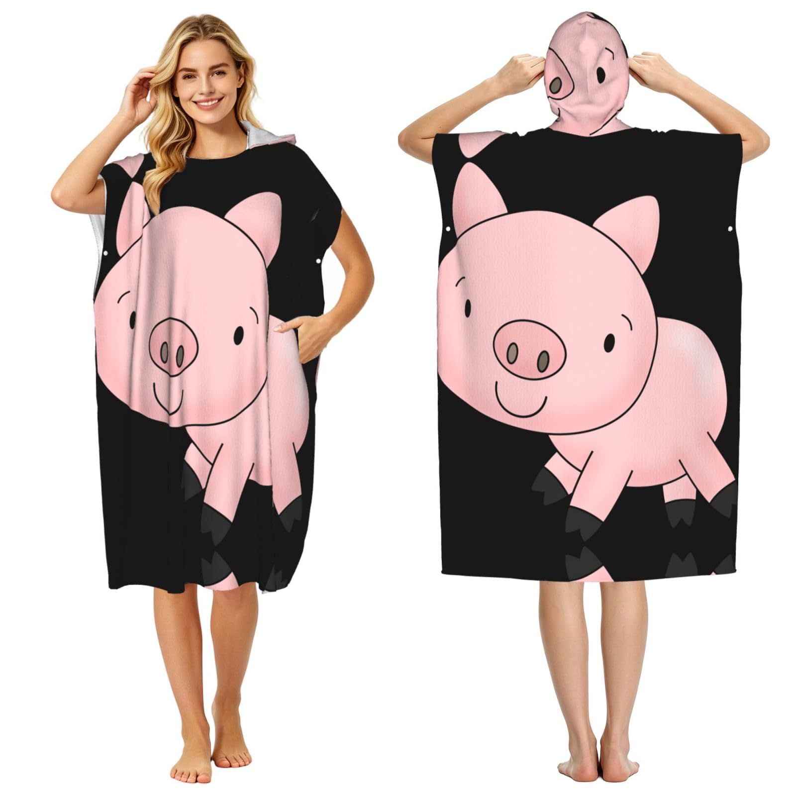Poncho de plage pour adulte léger en microfibre pour l'été