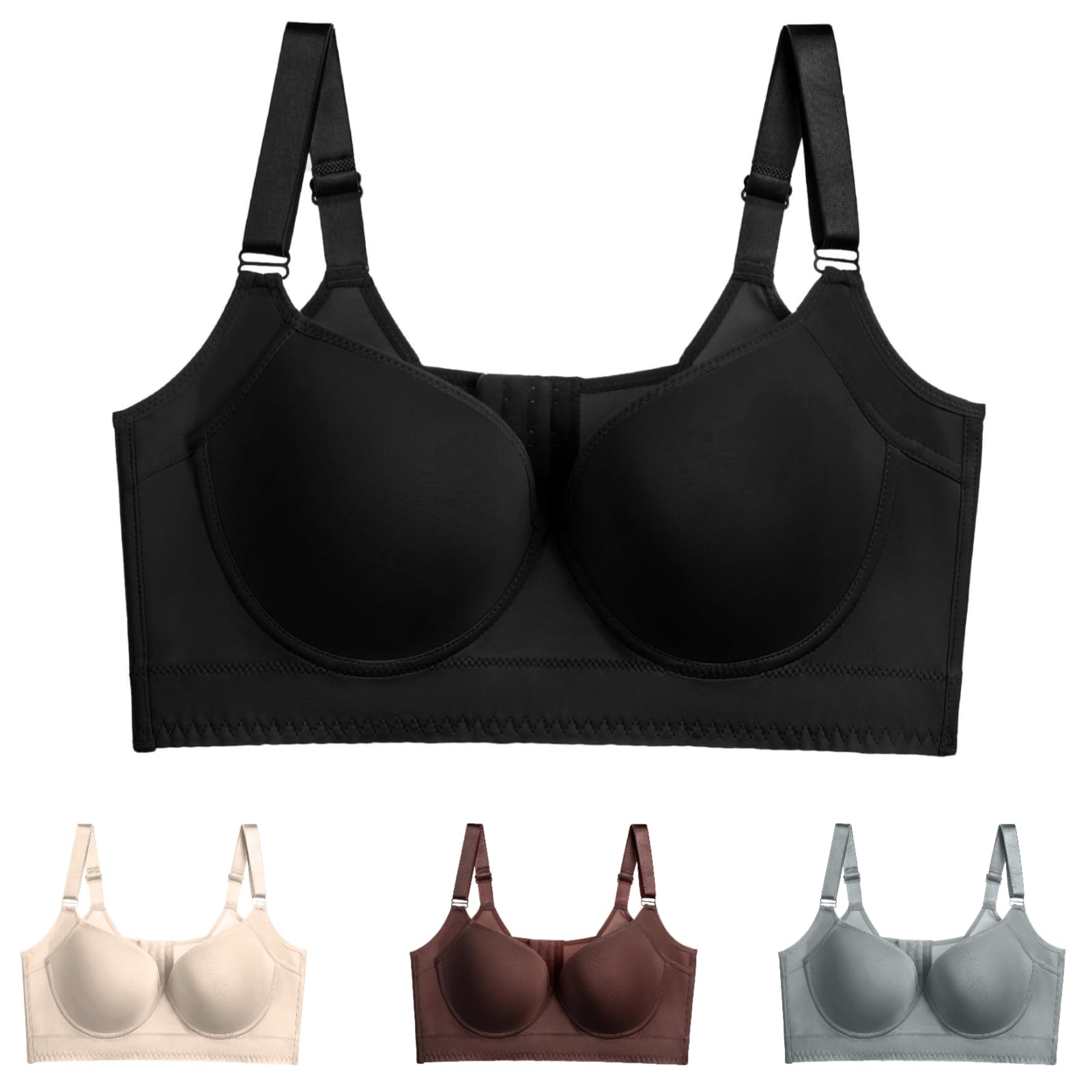 2024 Shapedly Bra, Shapedly Push Up Back Smoothing Bra, Shapedly Deep Cup Bra Hide Back Fat, Shapedly Wireless Bra