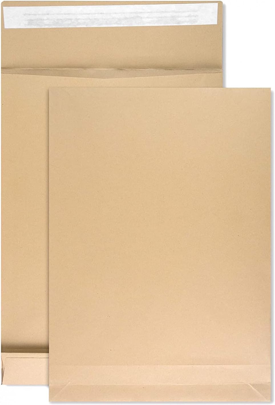 50x Faltentaschen B4 A4 Braun 250x353mm - Selbstklebende Versandtaschen 130g/qm