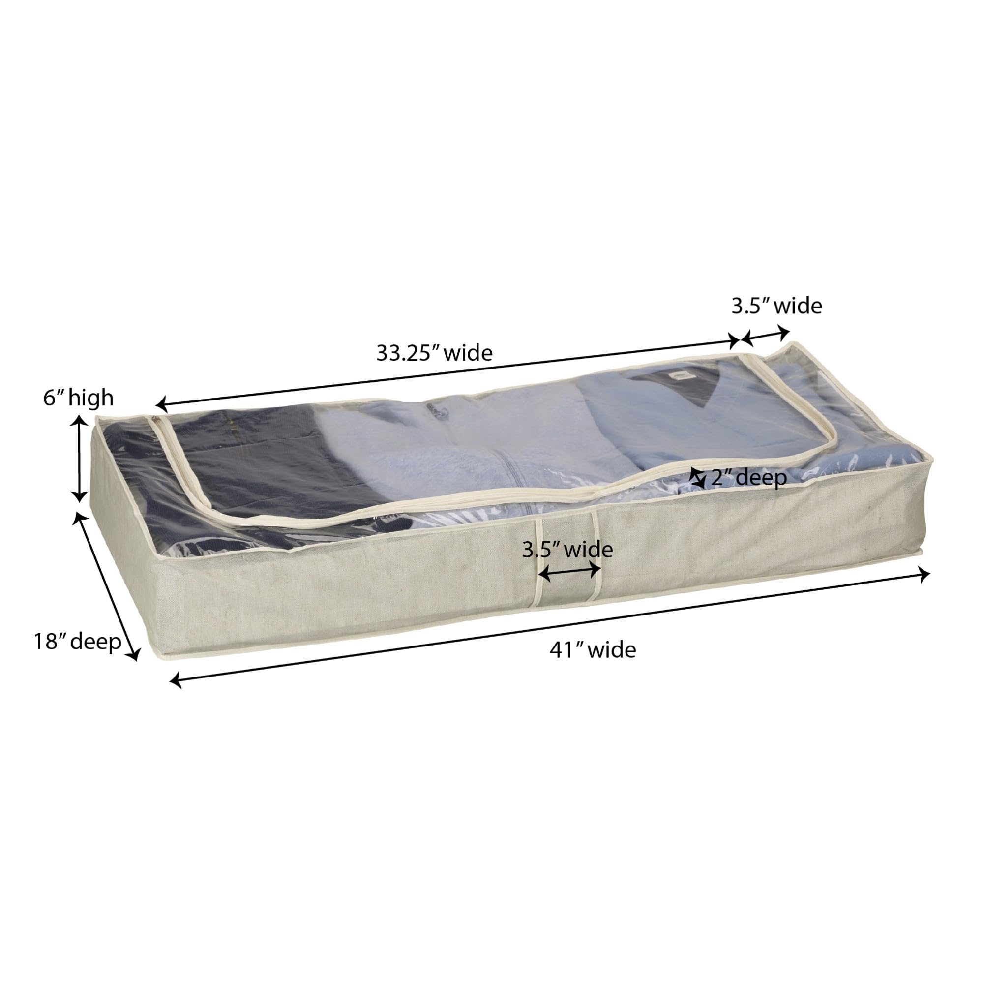 Unterbett Storage PEVA Aufbewahrungstasche XL - Transparente Box Für Bettwäsche & Kleidung Wasserdichte Aufbewahrung