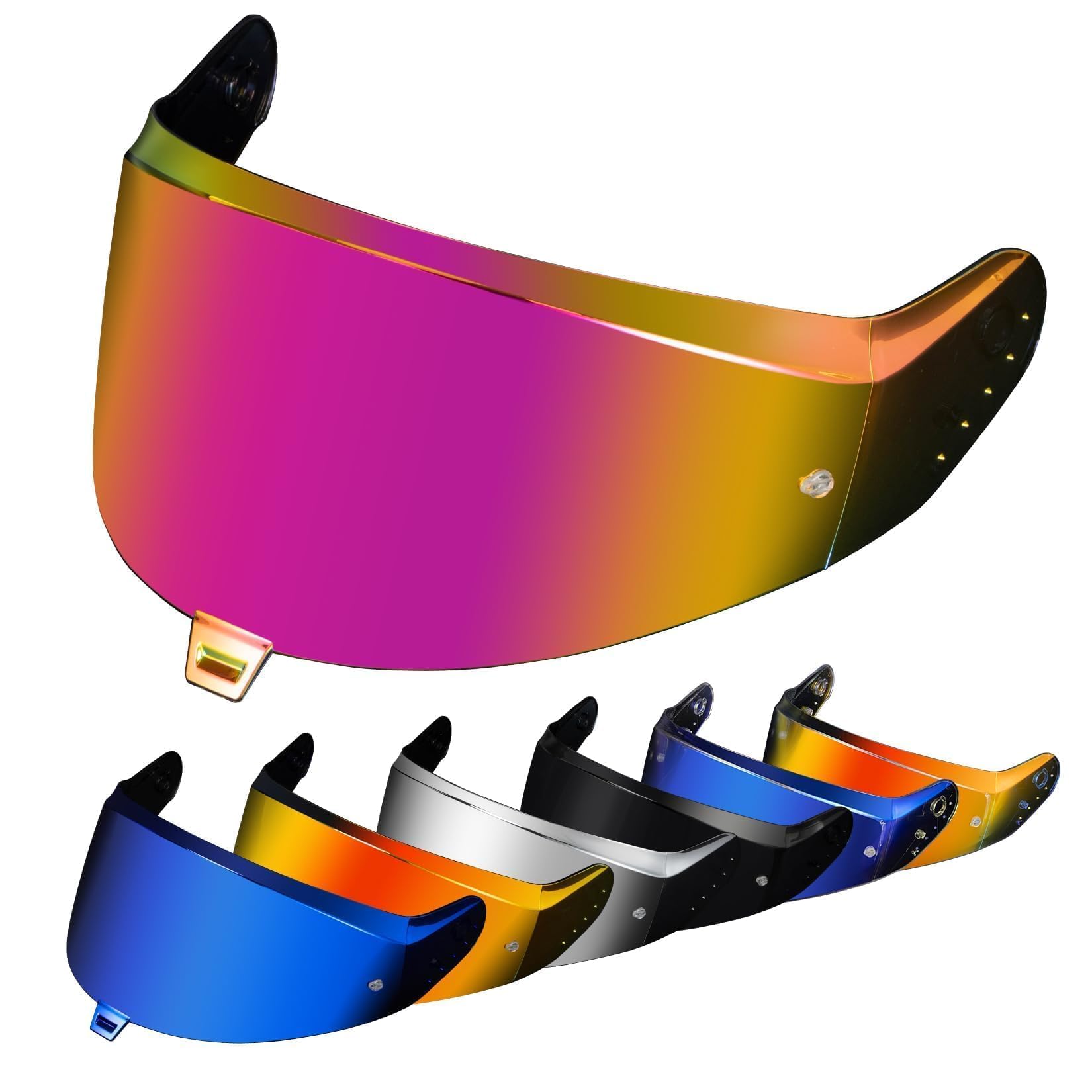 PSLER Visiera Casco per SKWAL i3 RIDILL 2 D-SKWAL 3 Visiera Colorata Accessori per Casco da Moto Ricambio(Rosso Rosa Profondo)