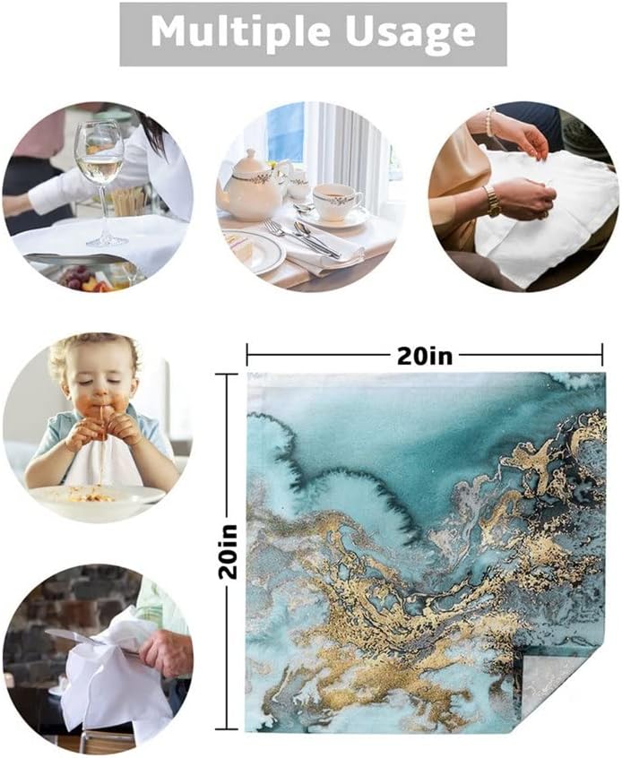 Mandala Pattern Retro Napkins Cloth Set Wedding Party Table Soft Kitchen Dinner Christmas(6pcs)