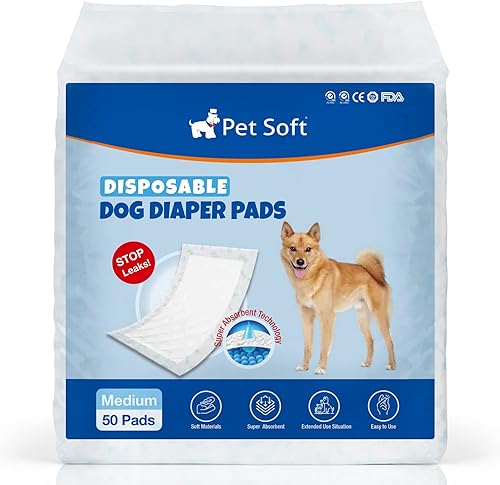 Miniatura 8 de Pet Soft Forros desechables para pañales para perros, almohadillas elevadoras para la mayoría de los pañales lavables para perros y bandas para el