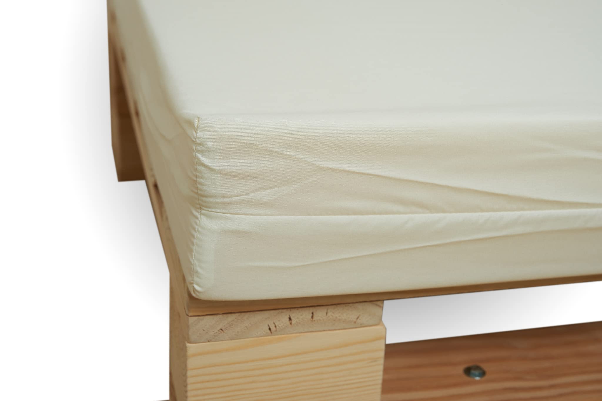 Cojines Microfibra para Sofás de Palets (Beige, 100x60cm, Asiento + Respaldo)