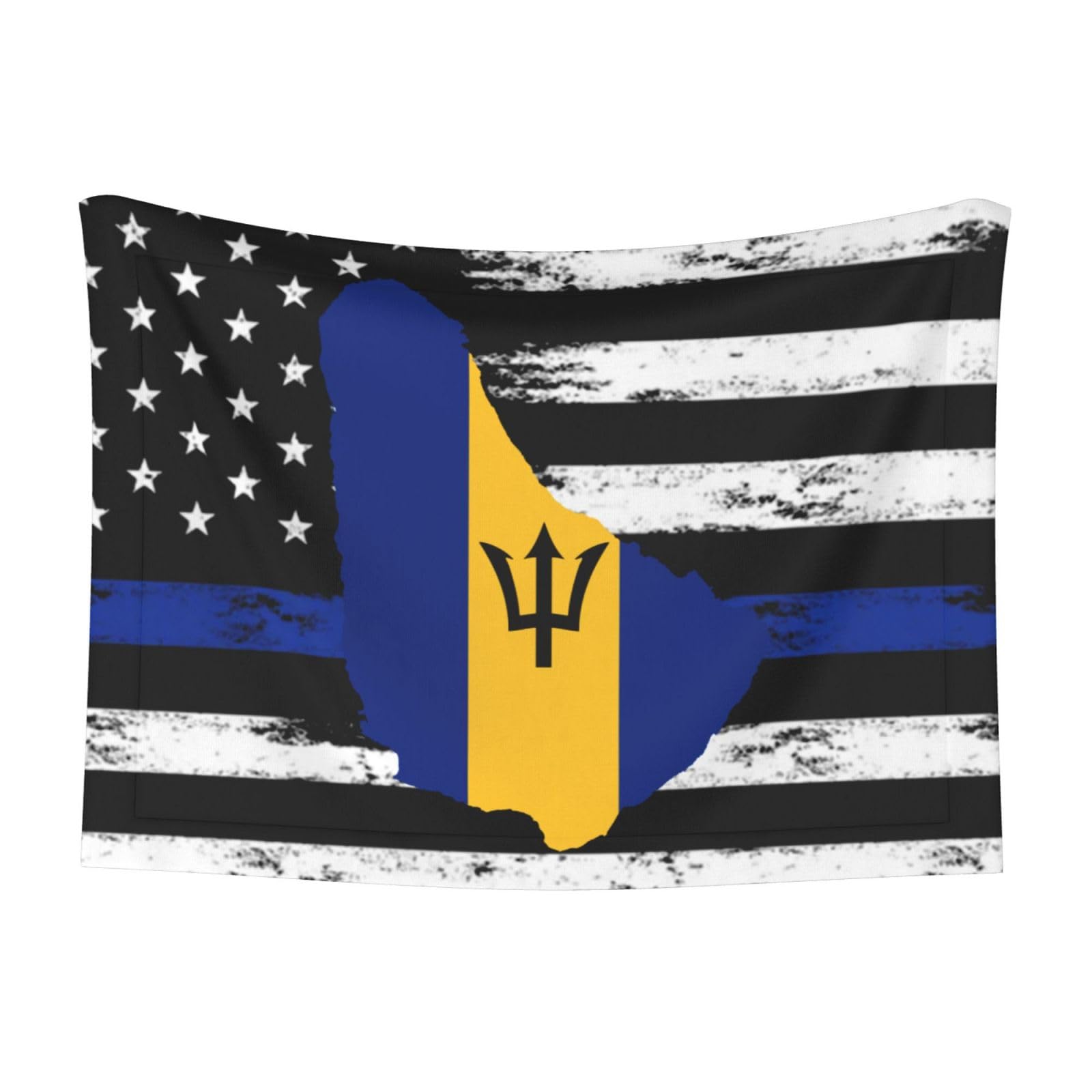 Barbados Flag Map Soft and Cozy Pet Blanket for Dogs and Cats - Versatile and Comfortable Medium